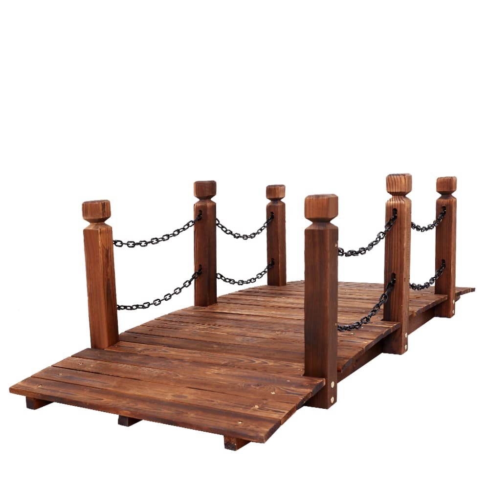 Gardeon Garden Decor Outdoor Ornament Wooden Bridge Chain 160cm - GD-BRIDGE-CHAIN-CC Gardeon Garden Decor Outdoor Ornament Wooden Bridge Chain 160cm