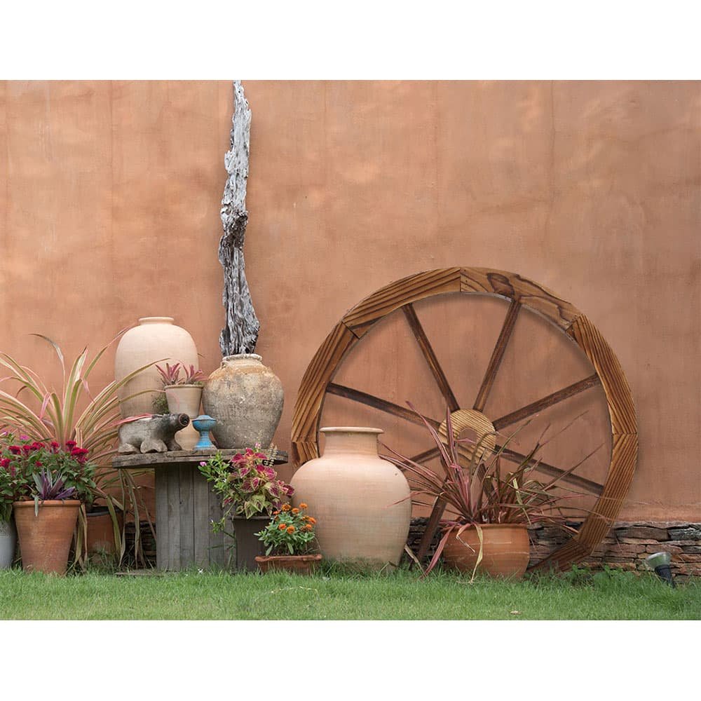 Gardeon Garden Decor Outdoor Ornament 2X Wooden Wagon Wheel - GD-WHEEL-2X-CC Gardeon Garden Decor Outdoor Ornament 2X Wooden Wagon Wheel - Image 7