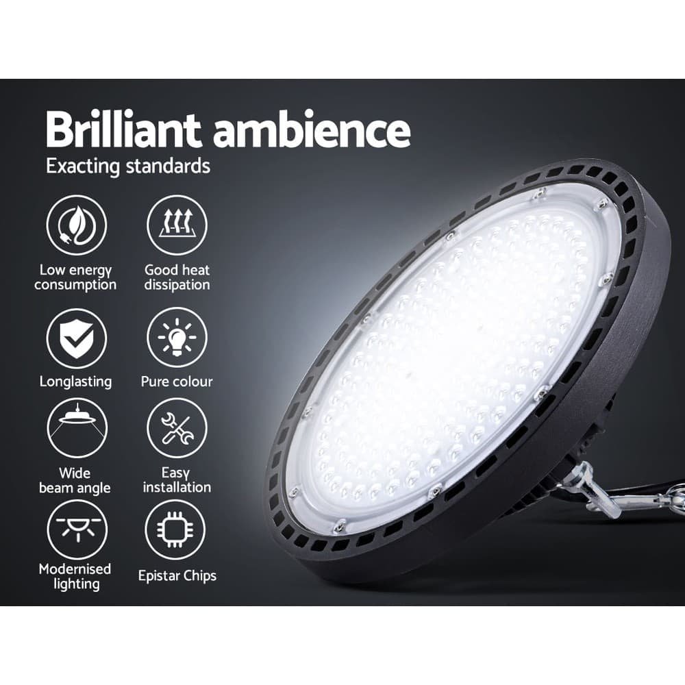 Leier LED High Bay Lights 100W UFO Industrial Workshop Warehouse Factory Lamp - HBL-UFO-N140C-BK Leier LED High Bay Lights 100W UFO Industrial Workshop Warehouse Factory Lamp - Image 4