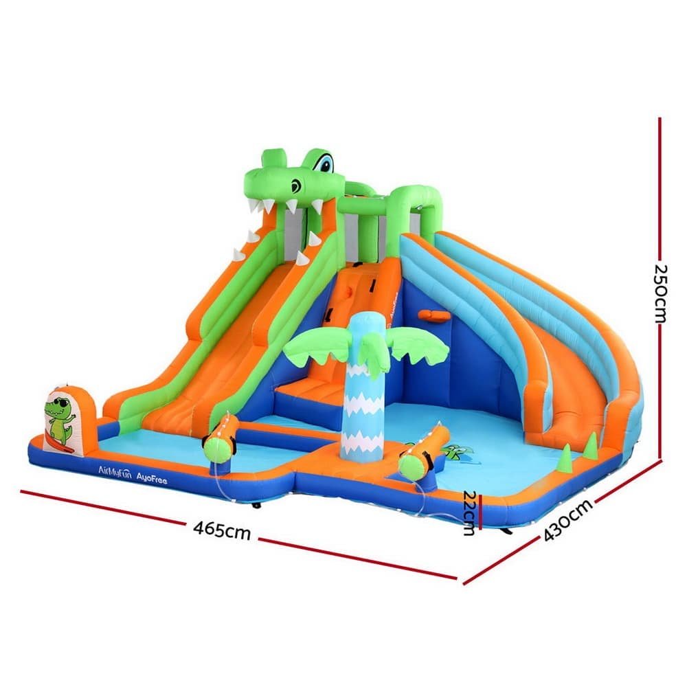 AirMyFun Kids Inflatable Pool Water Double Slide Park Jumping Castle 465X430CM - IOT-B-83069-MC IOT B 83069 MC 202507101416 01