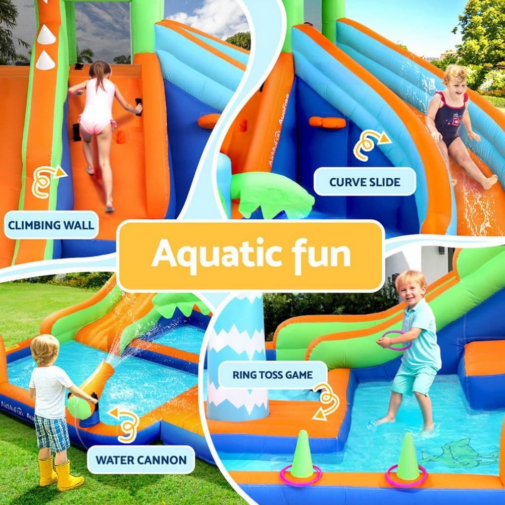 AirMyFun Kids Inflatable Pool Water Double Slide Park Jumping Castle 465X430CM - IOT-B-83069-MC IOT B 83069 MC 202507101416 02
