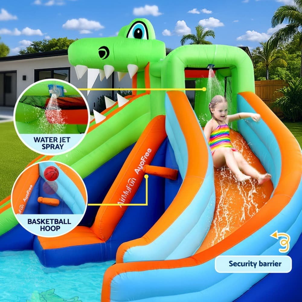 AirMyFun Kids Inflatable Pool Water Double Slide Park Jumping Castle 465X430CM - IOT-B-83069-MC IOT B 83069 MC 202507101416 03
