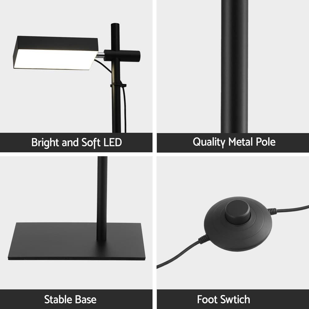 Artiss LED Floor Lamp, Modern Reading Lamp 360~ Rotating Adjustable Light Head,12W Standing Lamp for Living Room, Bedroom Office - LAMP-FLOOR-LED-360-BK LAMP FLOOR LED 360 BK 202509031236 05