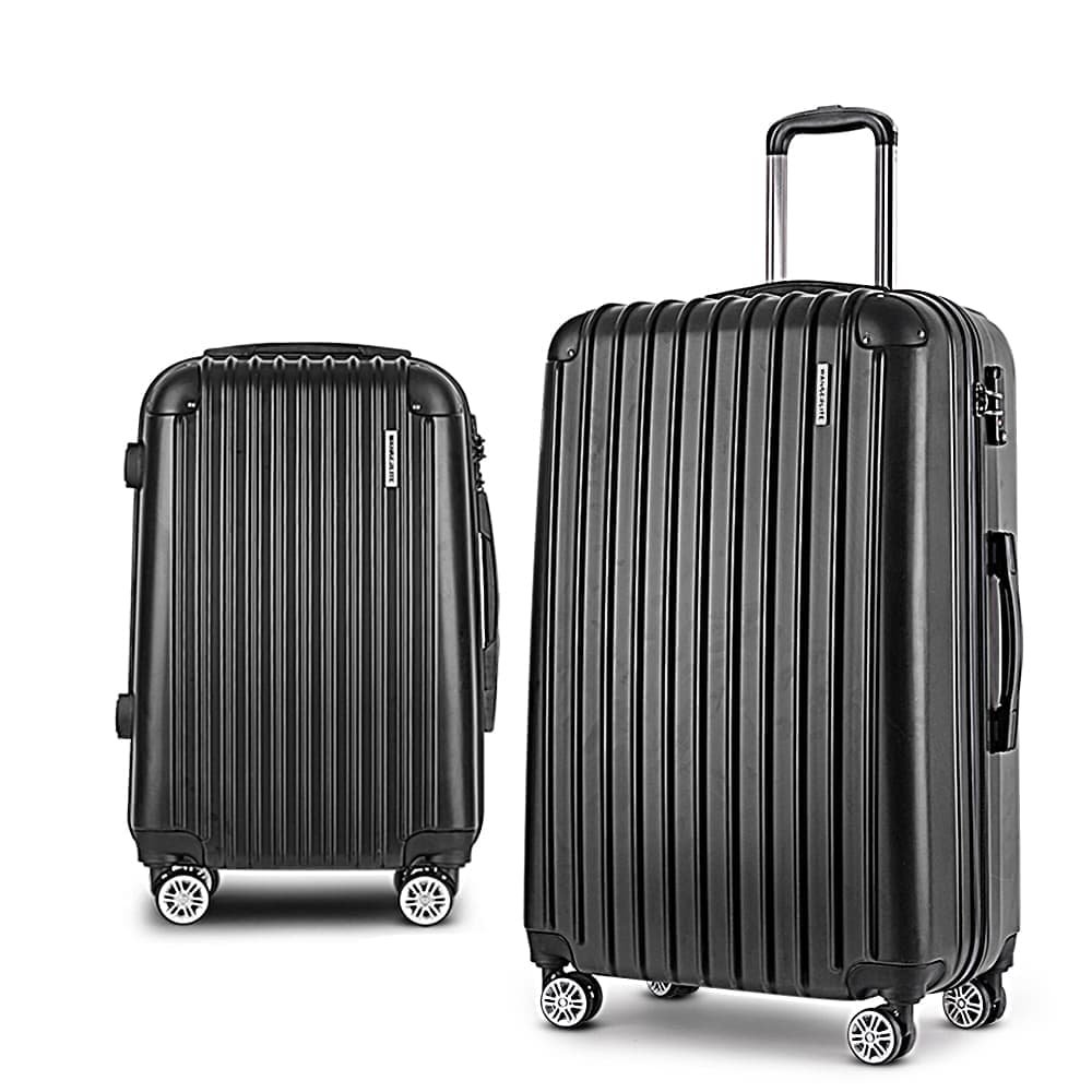 Wanderlite 20in 28in Luggage 2Set with Zipper Lock Carry On Hard Shell Travel Suitcase Luggage Case Black - LUG-ABS-ECO-2SET-BK Wanderlite 20in 28in Luggage 2Set with Zipper Lock Carry On Hard Shell Travel Suitcase Luggage Case Black - Image 8