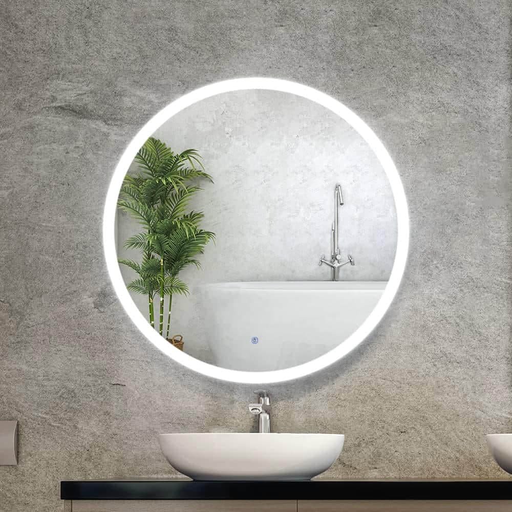 Embellir Wall Mirror 90cm with Led light Makeup Home Decor Bathroom Round Vanity - MM-WALL-ROU-LED-90 Embellir Wall Mirror 90cm with Led light Makeup Home Decor Bathroom Round Vanity - Image 7