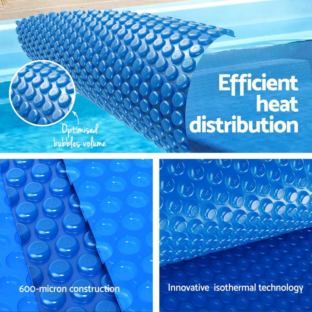 Aqua Buddy Pool Cover 600 Micron Heat Solar Blanket 9.5x5m w/ 5.55m Roller - PC-95X50-XL-BL-ROLLER PC 95X50 XL BL ROLLER 202508051640 04