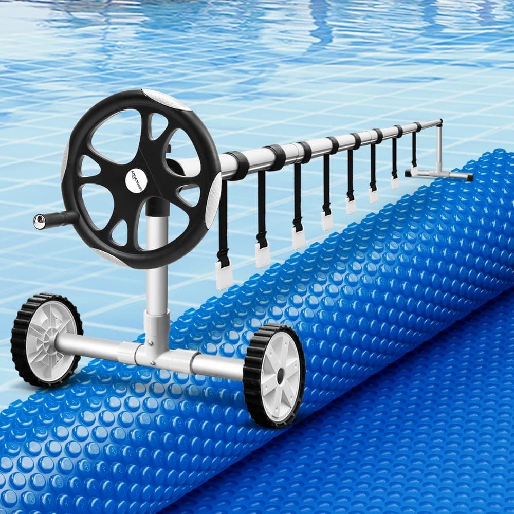 Aqua Buddy Pool Cover 600 Micron Heat Solar Blanket 9.5x5m w/ 5.55m Roller - PC-95X50-XL-BL-ROLLER PC 95X50 XL BL ROLLER 202508051640 06