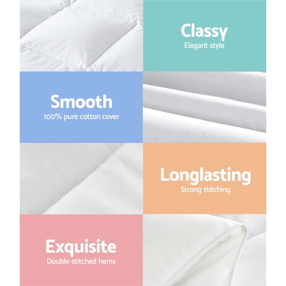 Giselle Bedding 800GSM Goose Down Feather Quilt Queen - QUILT-GOOSE-800-Q Giselle Bedding 800GSM Goose Down Feather Quilt Queen - Image 7