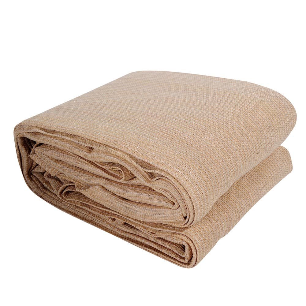 Instahut Shade Sail 5x7m Rectangle 280GSM 98% Sand Shade Cloth - SAIL-H-5X7-C-SA Instahut Shade Sail 5x7m Rectangle 280GSM 98% Sand Shade Cloth