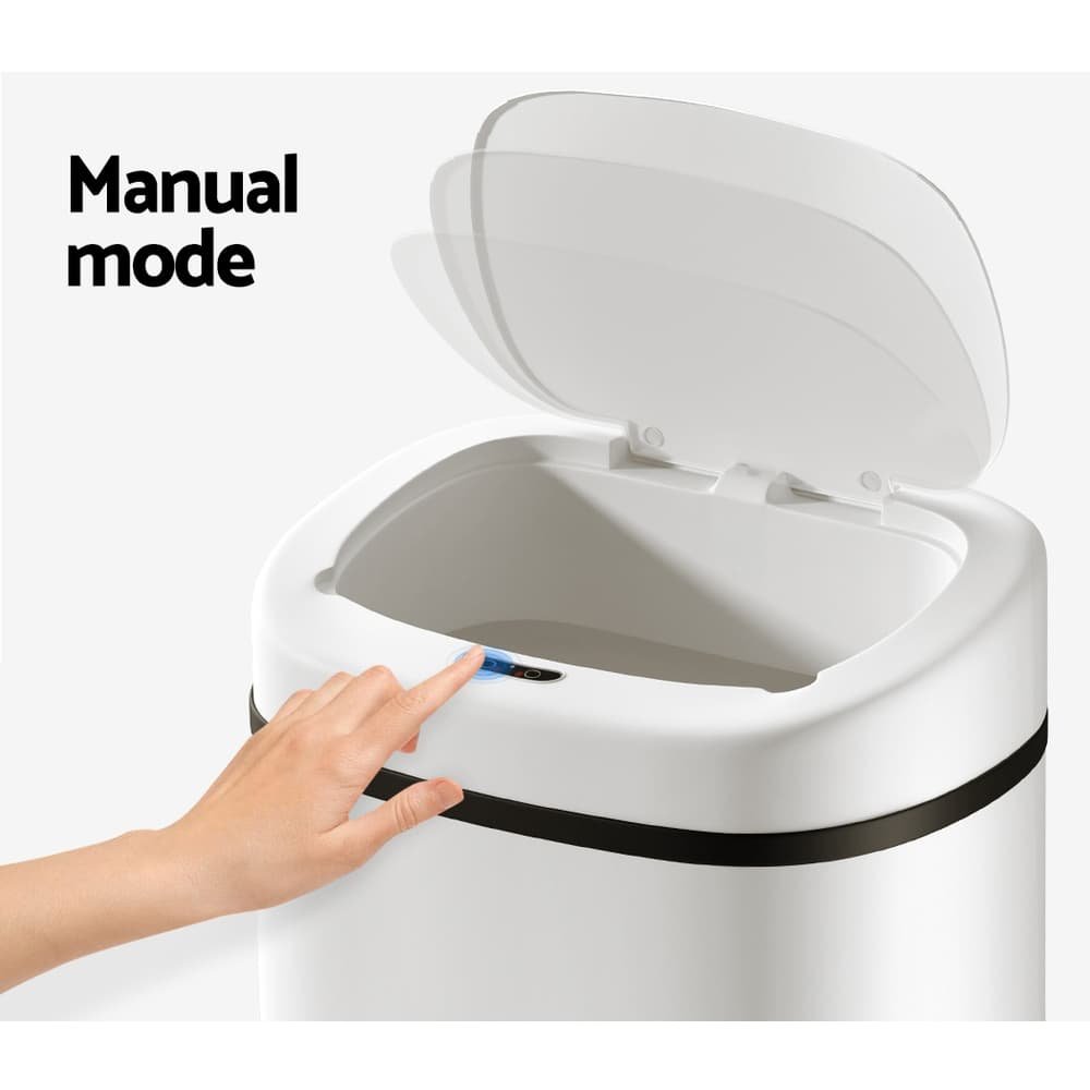 Devanti 82L Motion Sensor Bin Rubbish Automatic White - SB-82L-S24-WH SB 82L S24 WH 139210 03