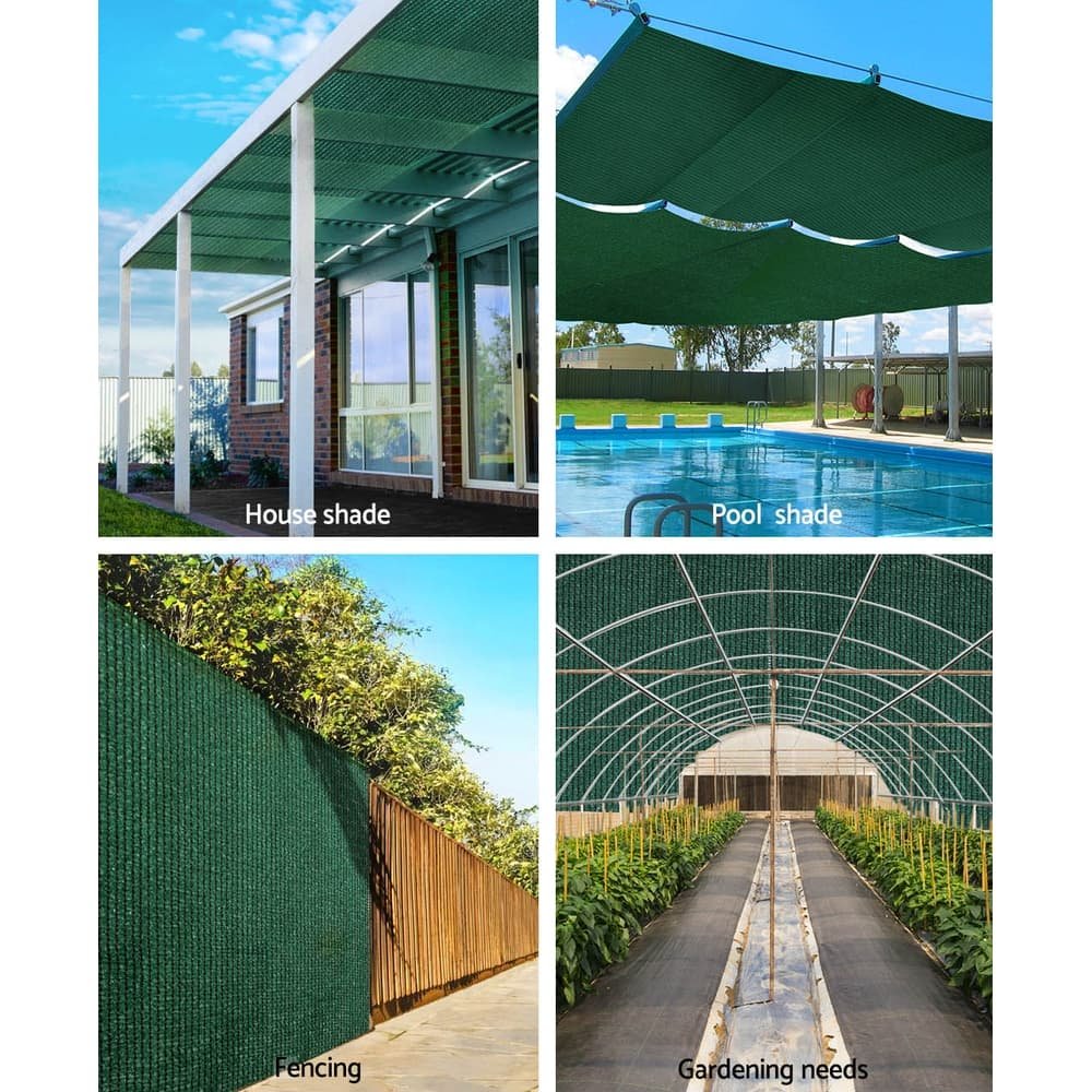 Instahut 50% Shade Cloth 1.83x50m Shadecloth Sail Heavy Duty Green - SH-CL-183X500-100-GR Instahut 50% Shade Cloth 1.83x50m Shadecloth Sail Heavy Duty Green - Image 4