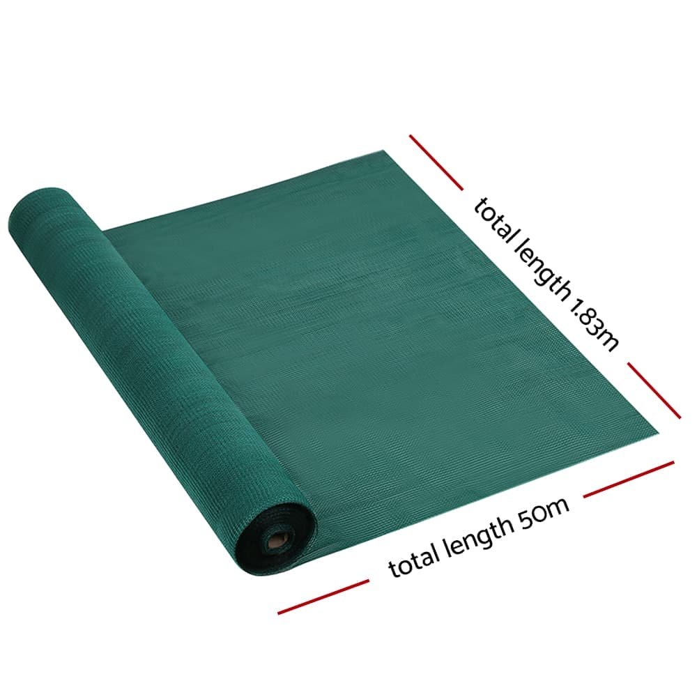 Instahut 30% Shade Cloth 1.83x50m Shadecloth Wide Heavy Duty Green - SH-CL-183X500-80-R-GR Instahut 30% Shade Cloth 1.83x50m Shadecloth Wide Heavy Duty Green - Image 2