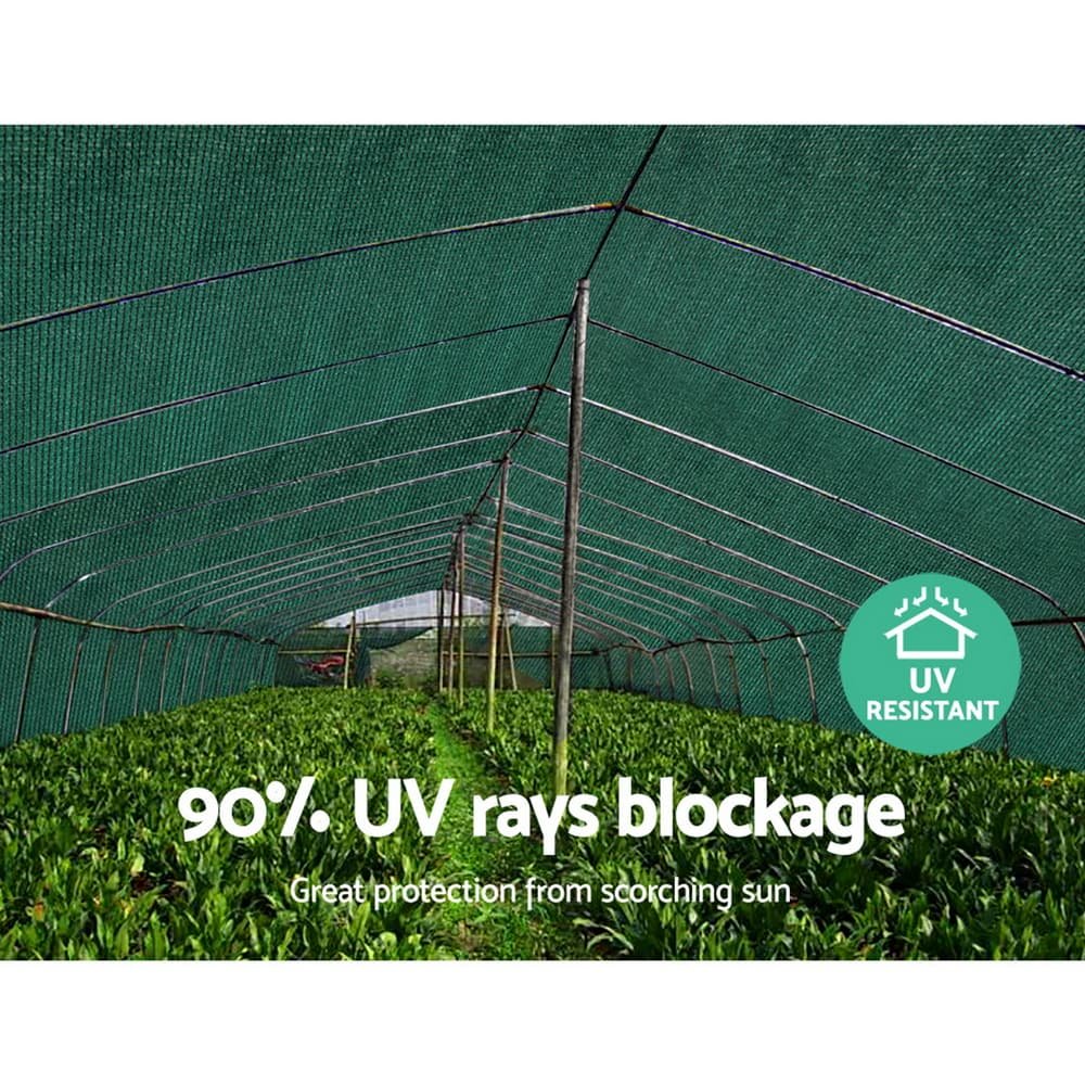 Instahut 90% Shade Cloth 3.66x10m Shadecloth Sail Heavy Duty Green - SH-CL-366X100-195-GR Instahut 90% Shade Cloth 3.66x10m Shadecloth Sail Heavy Duty Green - Image 6