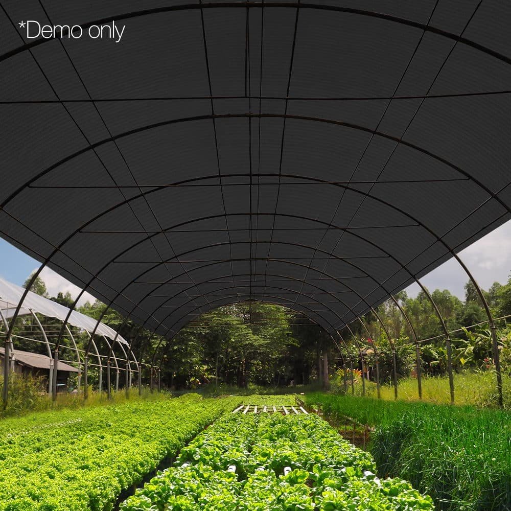 Instahut 50% Shade Cloth 3.66x20m Shadecloth Sail Heavy Duty Black - SH-CL-366X200-100-BK Instahut 50% Shade Cloth 3.66x20m Shadecloth Sail Heavy Duty Black - Image 7