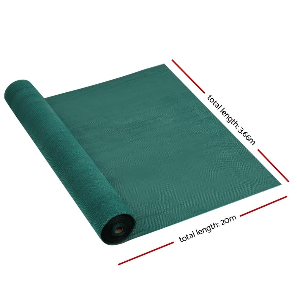 Instahut 30% Shade Cloth 3.66x20m Shadecloth Wide Heavy Duty Green - SH-CL-366X200-80-R-GR Instahut 30% Shade Cloth 3.66x20m Shadecloth Wide Heavy Duty Green - Image 2