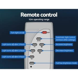 Leier 80 LED Solar Street Light 90W Flood Motion Sensor Remote Outdoor Wall Lamp - STL-OP-90W