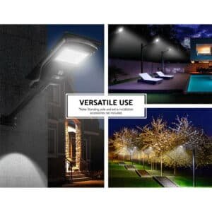 Leier 80 LED Solar Street Light 90W Flood Motion Sensor Remote Outdoor Wall Lamp - STL-OP-90W