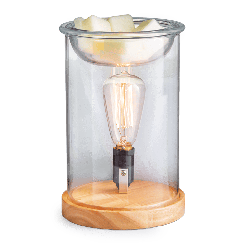 Wood & Glass Vintage Bulb Illumination Warmer - V1049-EBWDG V1049 EBWDG 202508141725 02