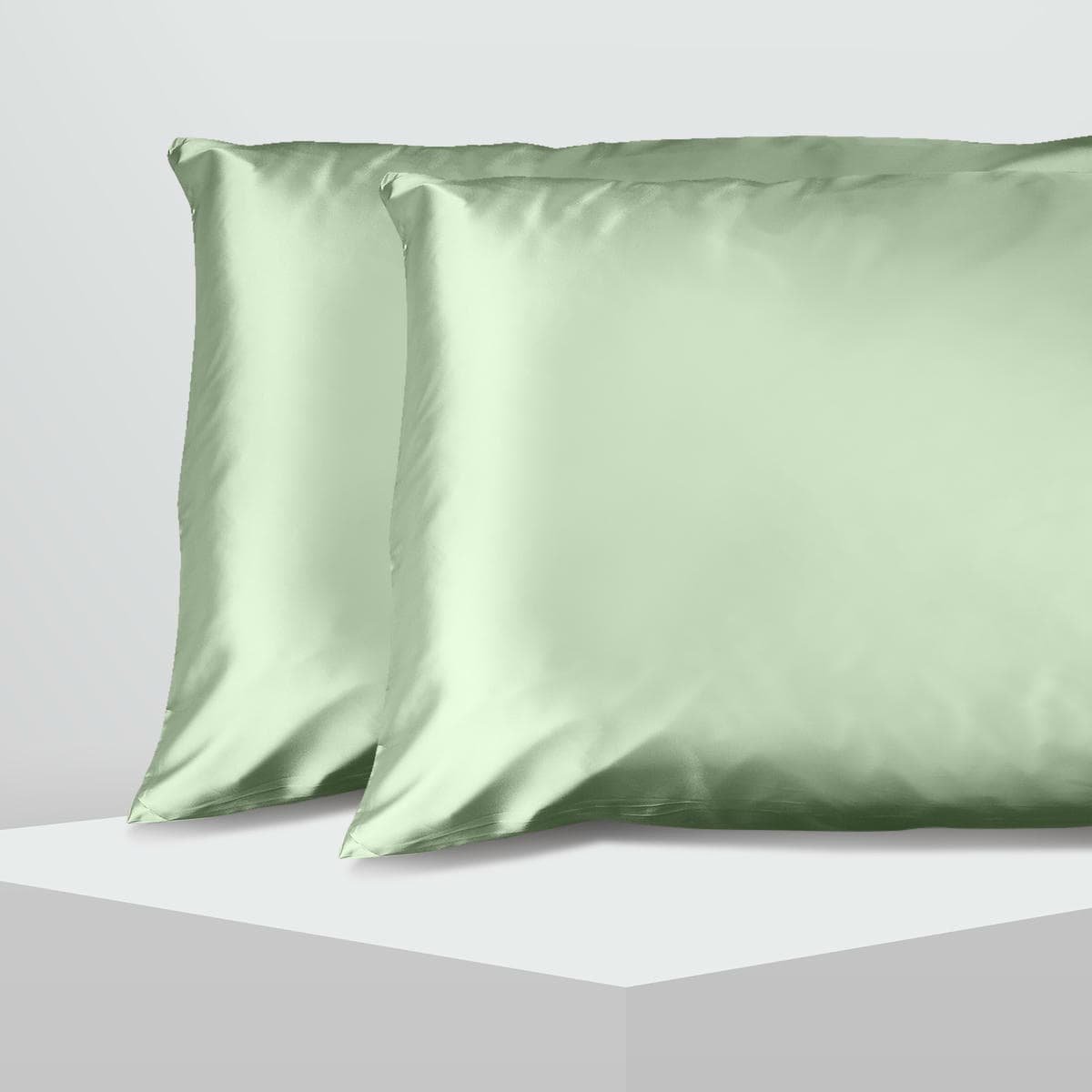 Casa Decor Luxury Satin Pillowcase Twin Pack Size With Gift Box Luxury - Sage Green - V160-10003454 Casa Decor Luxury Satin Pillowcase Twin Pack Size With Gift Box Luxury - Sage Green - Image 3