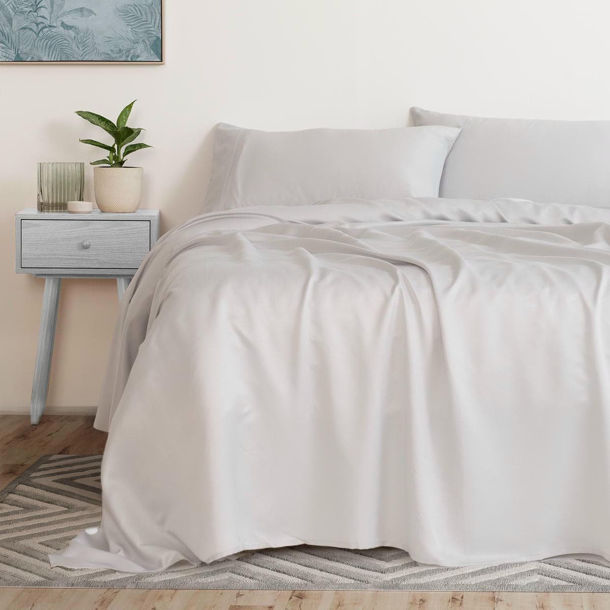 Royal Comfort 3000 Thread Count Bamboo Cooling Sheet Set - King - Mid Grey - V160-10003777 Royal Comfort 3000 Thread Count Bamboo Cooling Sheet Set - King - Mid Grey - Image 3