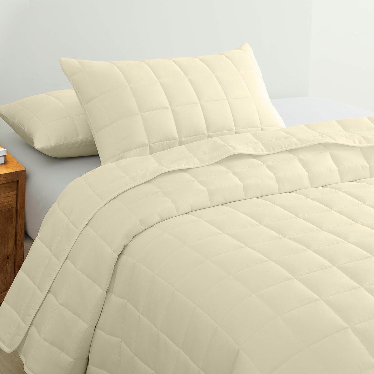 Royal Comfort Coverlet Set Bedspread Soft Touch Easy Care Breathable 3 Piece Set - Queen - Beige - V160-10003818 Royal Comfort Coverlet Set Bedspread Soft Touch Easy Care Breathable 3 Piece Set - Queen - Beige - Image 4