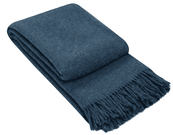 Brighton Throw - 100% NZ Wool - Navy - V164-BR4 Brighton Throw - 100% NZ Wool - Navy