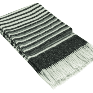 Richmond Throw - Reclaimed Wool Blend - Monochrome