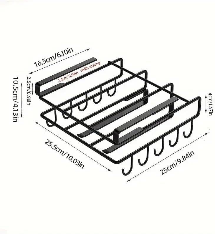 Multifunctional Under Cabinet Cutting Board Metal Holder Organiser - V178-36075 V178 36075 216274 07