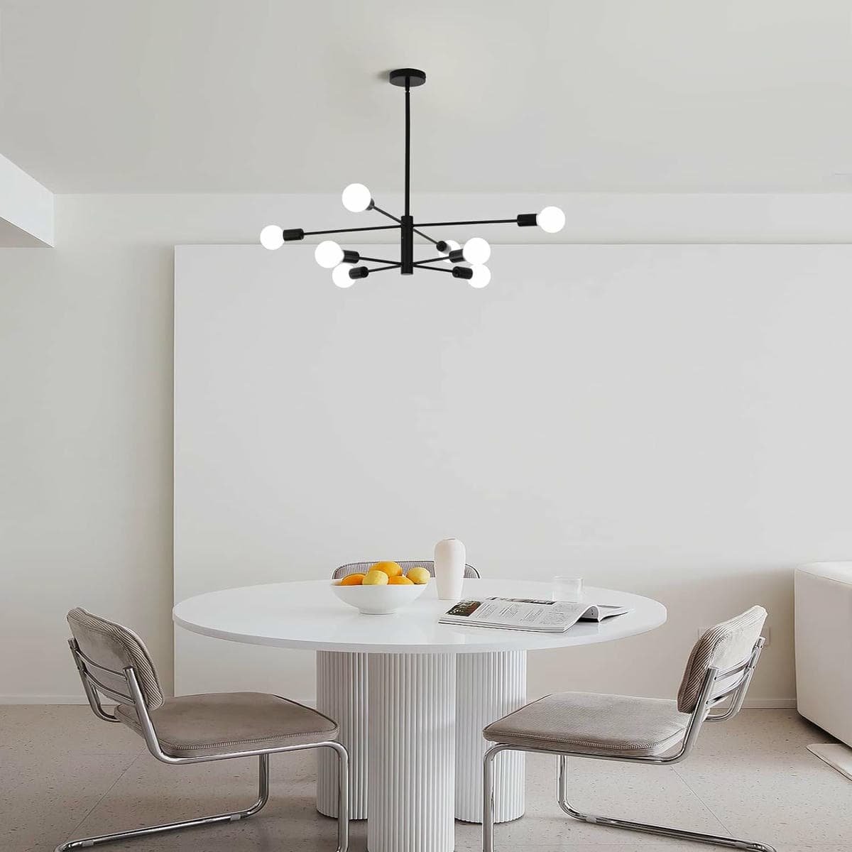 Modern Sputnik Chandelier, 8 Light, Black - V178-37411 V178 37411 139688 08
