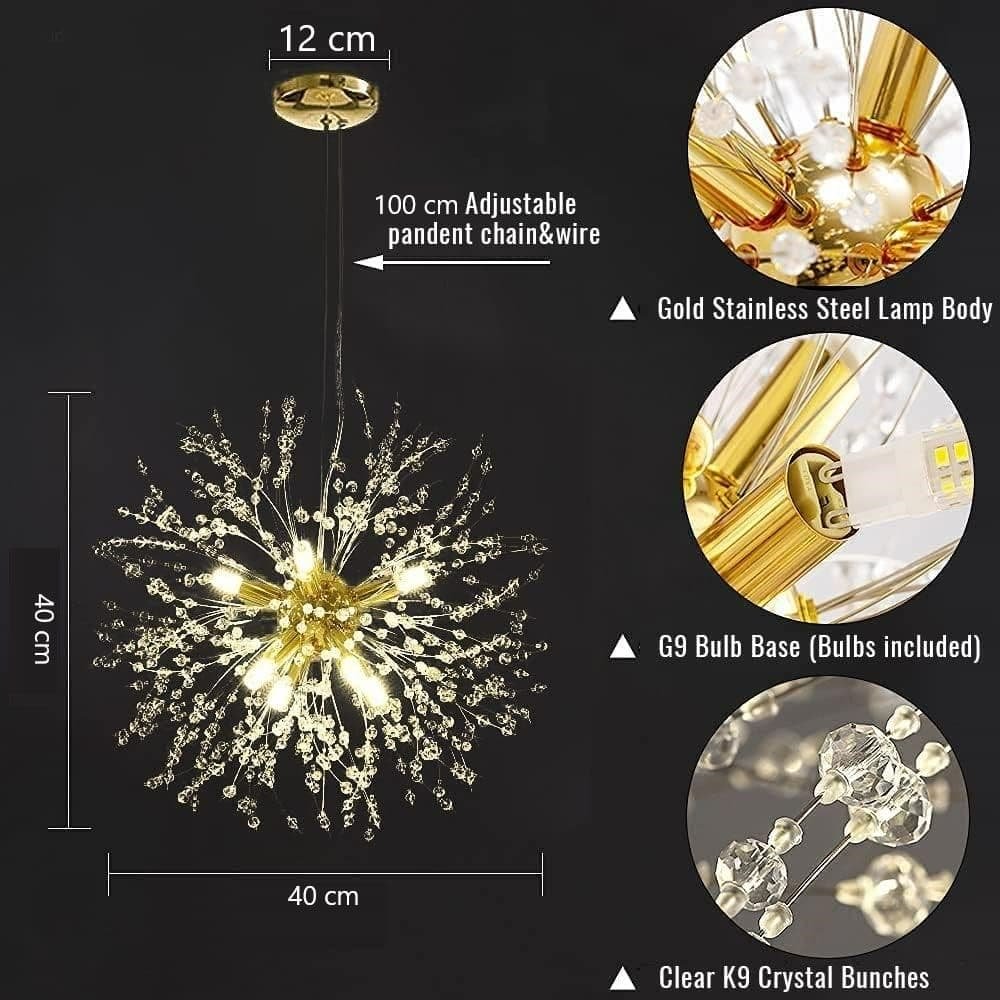 Modern Crystal Chandelier Firework, 8 Lights - V178-37571 V178 37571 139686 03