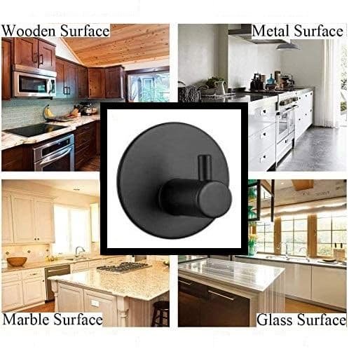 4 Pack Stainless Steel self-Adhesive Wall Hook for Bathroom and Kitchen - V178-77770 4 Pack Stainless Steel self-Adhesive Wall Hook for Bathroom and Kitchen - Image 6