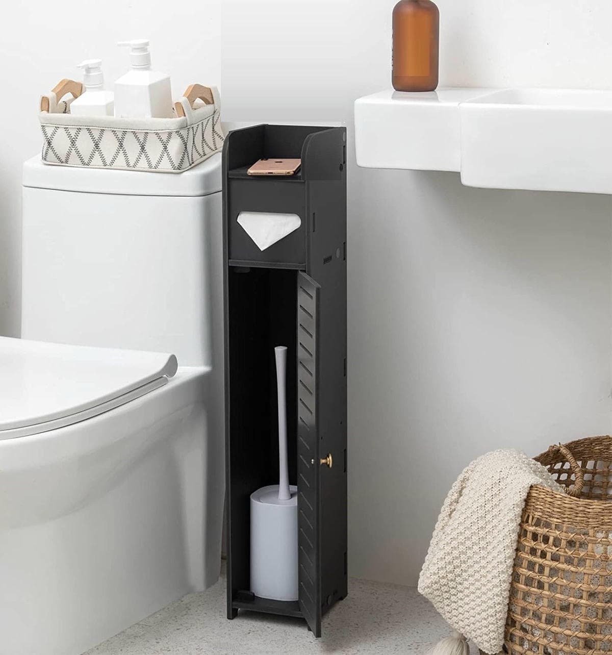 Toilet Paper Roll Holder for Bathroom (Black, 80 cm) - V178-84780 Toilet Paper Roll Holder for Bathroom (Black, 80 cm) - Image 3