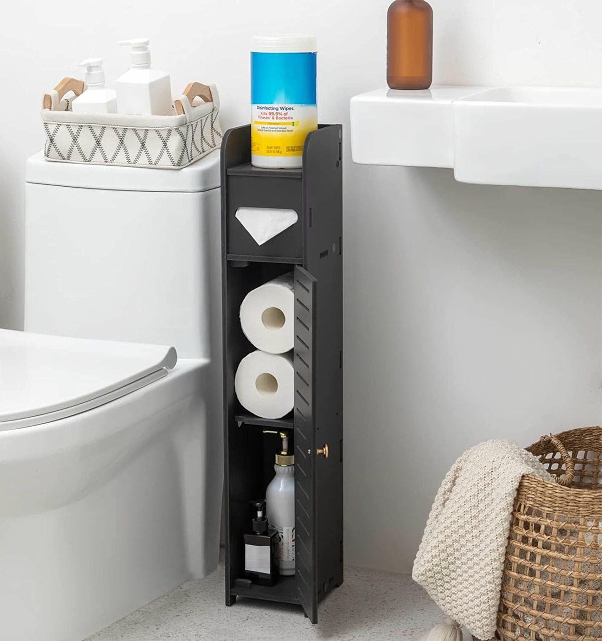 Toilet Paper Roll Holder for Bathroom (Black, 80 cm) - V178-84780 Toilet Paper Roll Holder for Bathroom (Black, 80 cm) - Image 4
