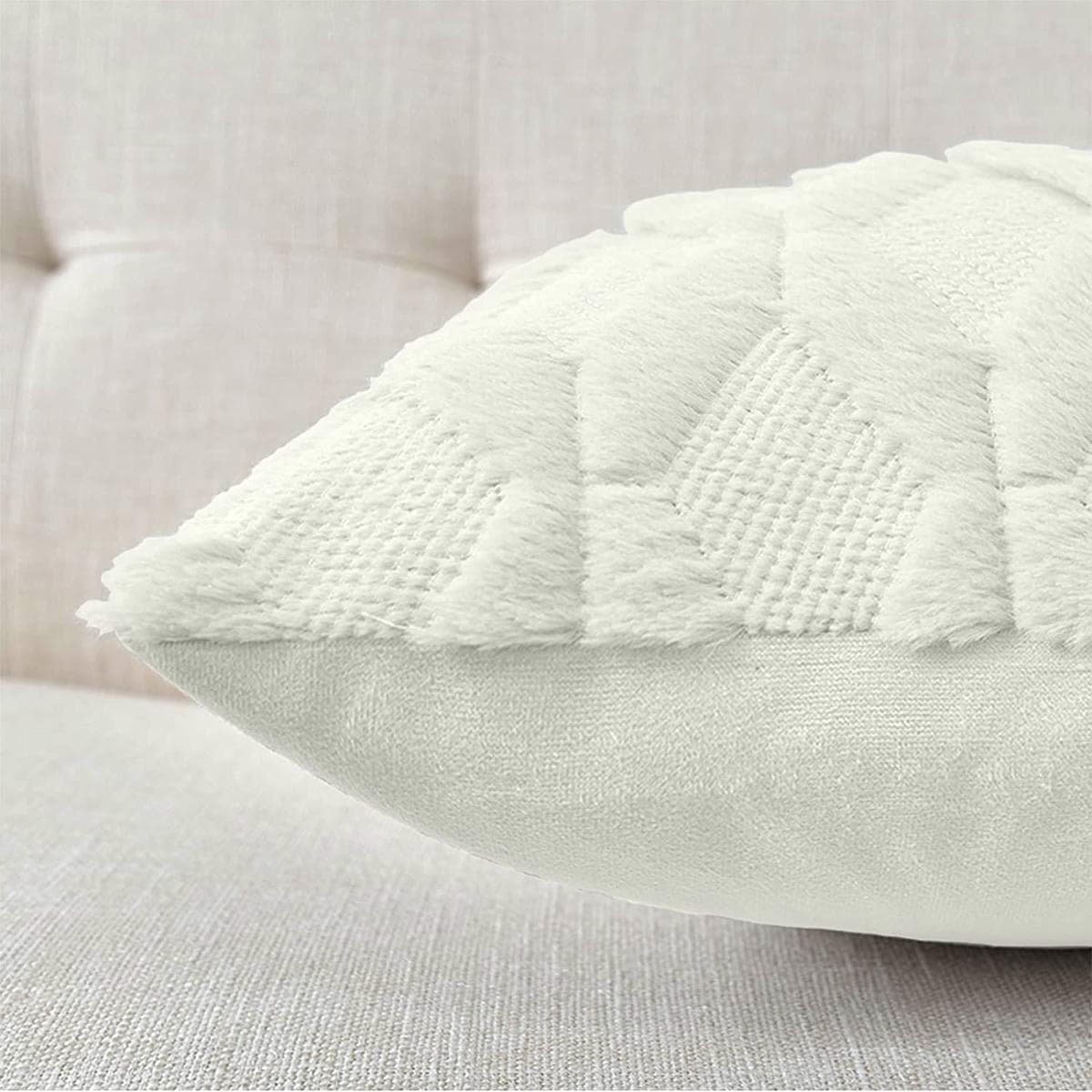 2 Pack Decorative Boho Throw Pillow Covers 45 x 45 cm (White) - V178-87378 2 Pack Decorative Boho Throw Pillow Covers 45 x 45 cm (White) - Image 2