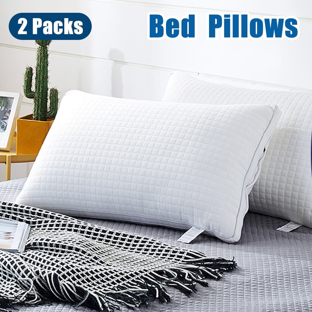 2xStandard Quality Pillows Cotton Hotel Adjustable Home Pillows Down Alternative Pillows - V201-w13149556 V201 W13149556 202504141829 01