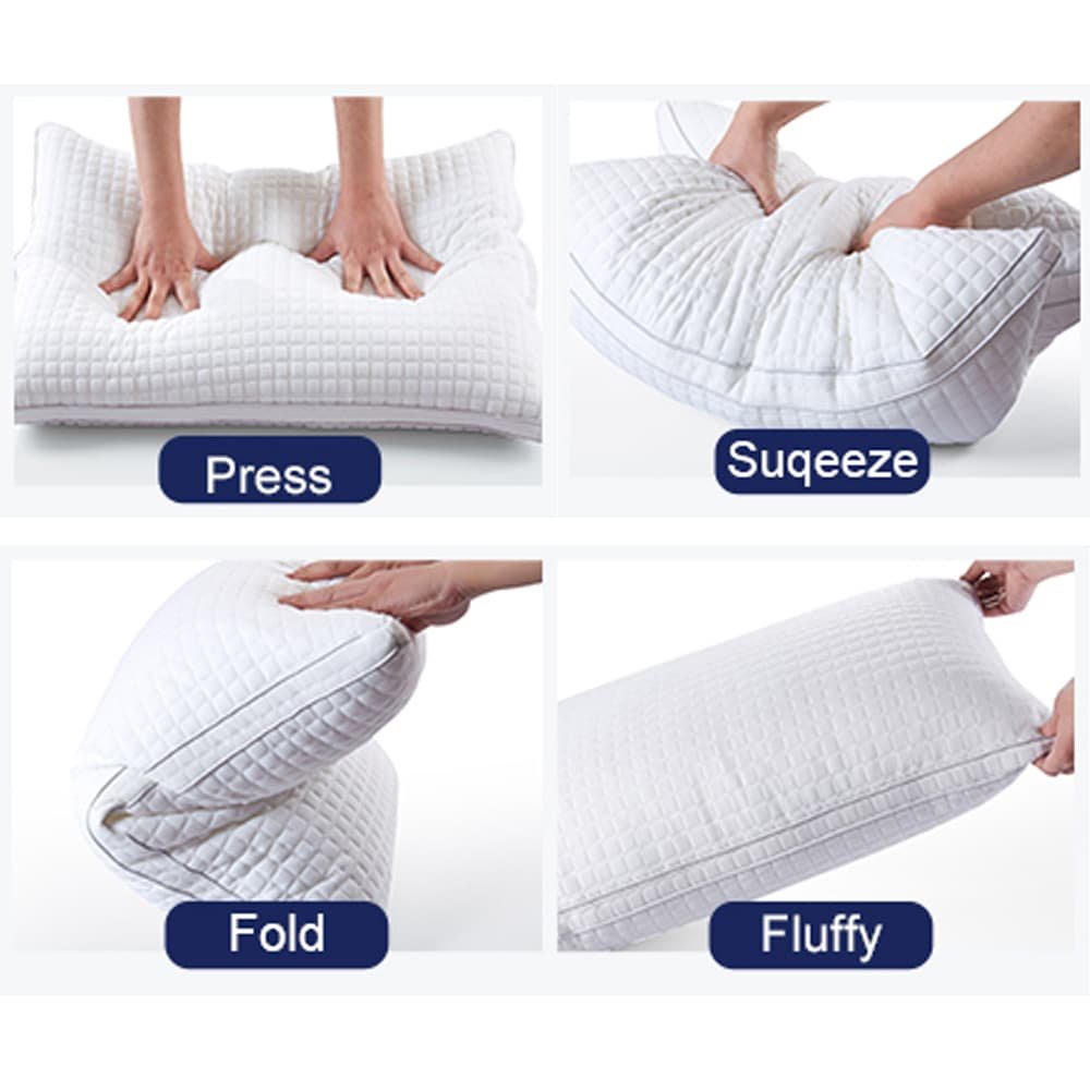 2xStandard Quality Pillows Cotton Hotel Adjustable Home Pillows Down Alternative Pillows - V201-w13149556 V201 W13149556 202504141829 06
