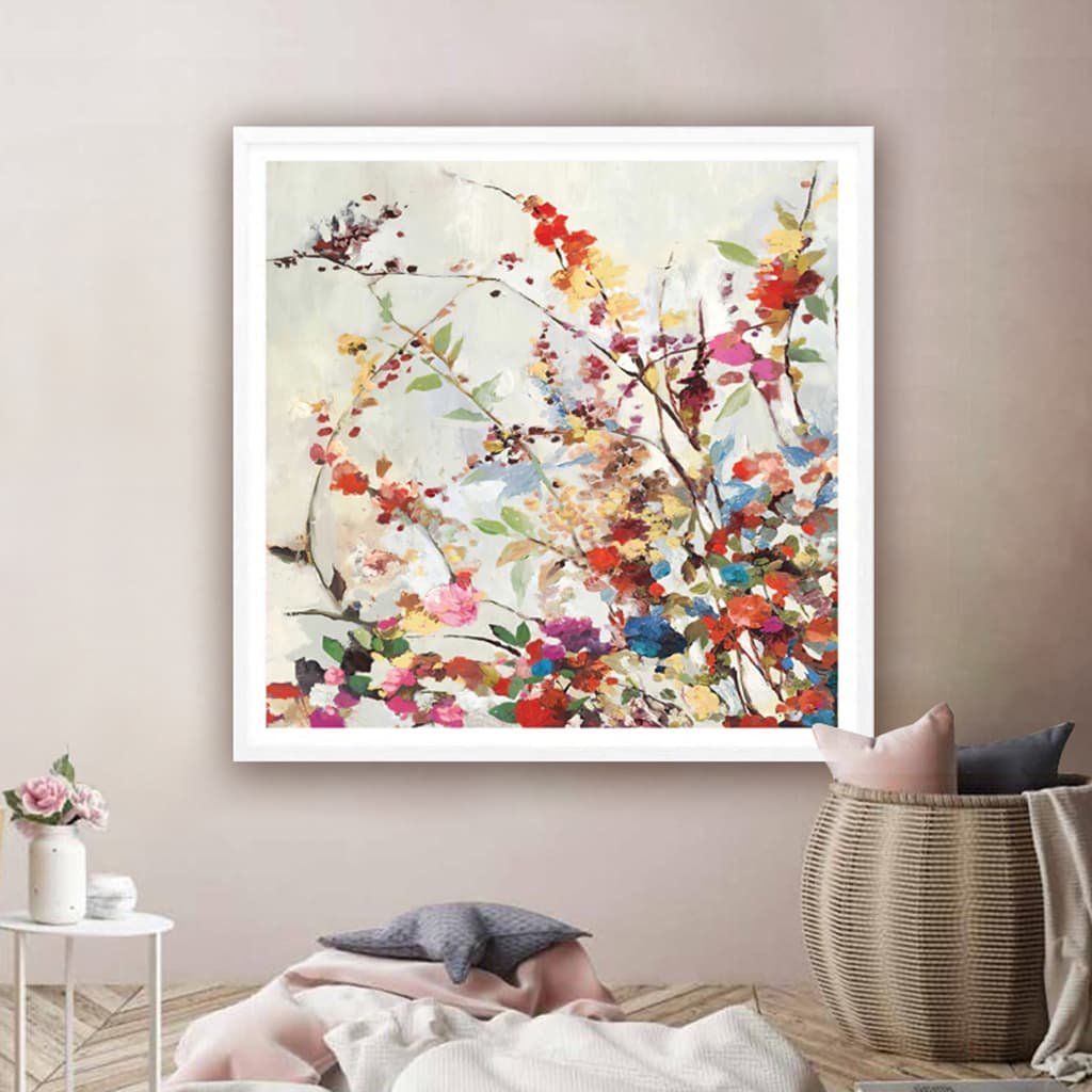 Wall Art 50cmx50cm Coming Spring Square Size White Frame Canvas - V207-1217 Wall Art 50cmx50cm Coming Spring Square Size White Frame Canvas - Image 2