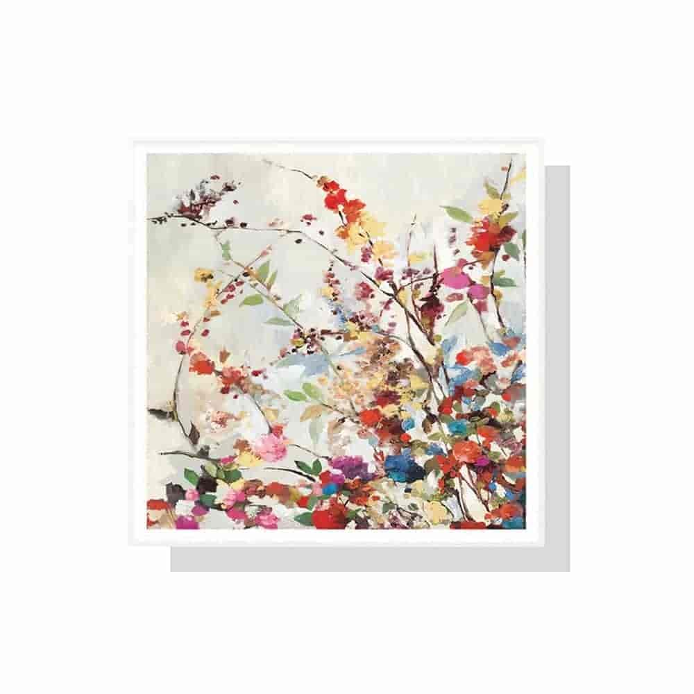 Wall Art 50cmx50cm Coming Spring Square Size White Frame Canvas - V207-1217 Wall Art 50cmx50cm Coming Spring Square Size White Frame Canvas