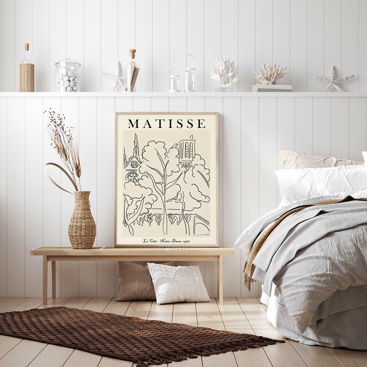 Wall Art 80cmx120cm Line Art By Henri Matisse Wood Frame Canvas - V207-1325-2 V207 1325 2 146067 01