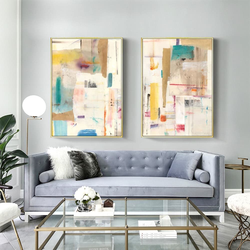 Wall Art 90cmx135cm Sonder By Jean Kenna 2 Sets Gold Frame Canvas - V207-1747.3 Wall Art 90cmx135cm Sonder By Jean Kenna 2 Sets Gold Frame Canvas - Image 2