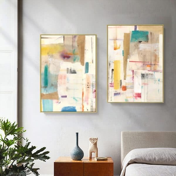 Wall Art 90cmx135cm Sonder By Jean Kenna 2 Sets Gold Frame Canvas - V207-1747.3 Wall Art 90cmx135cm Sonder By Jean Kenna 2 Sets Gold Frame Canvas - Image 3