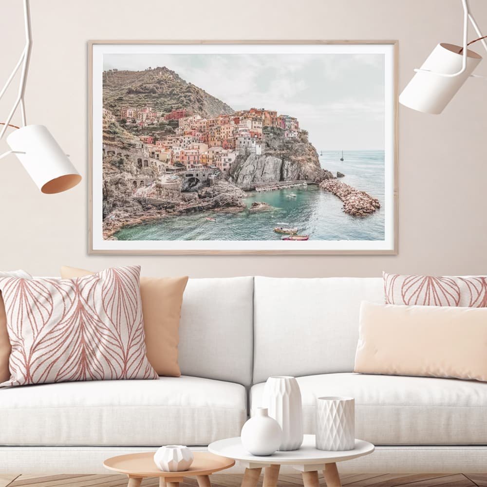 Wall Art 80cmx120cm Italy Cinque Terre Wood Frame Canvas - V207-2137 Wall Art 80cmx120cm Italy Cinque Terre Wood Frame Canvas - Image 3