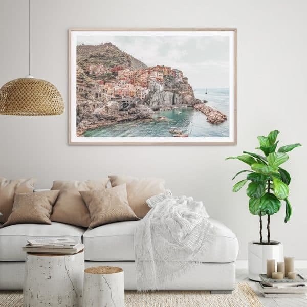 Wall Art 80cmx120cm Italy Cinque Terre Wood Frame Canvas - V207-2137 Wall Art 80cmx120cm Italy Cinque Terre Wood Frame Canvas - Image 4