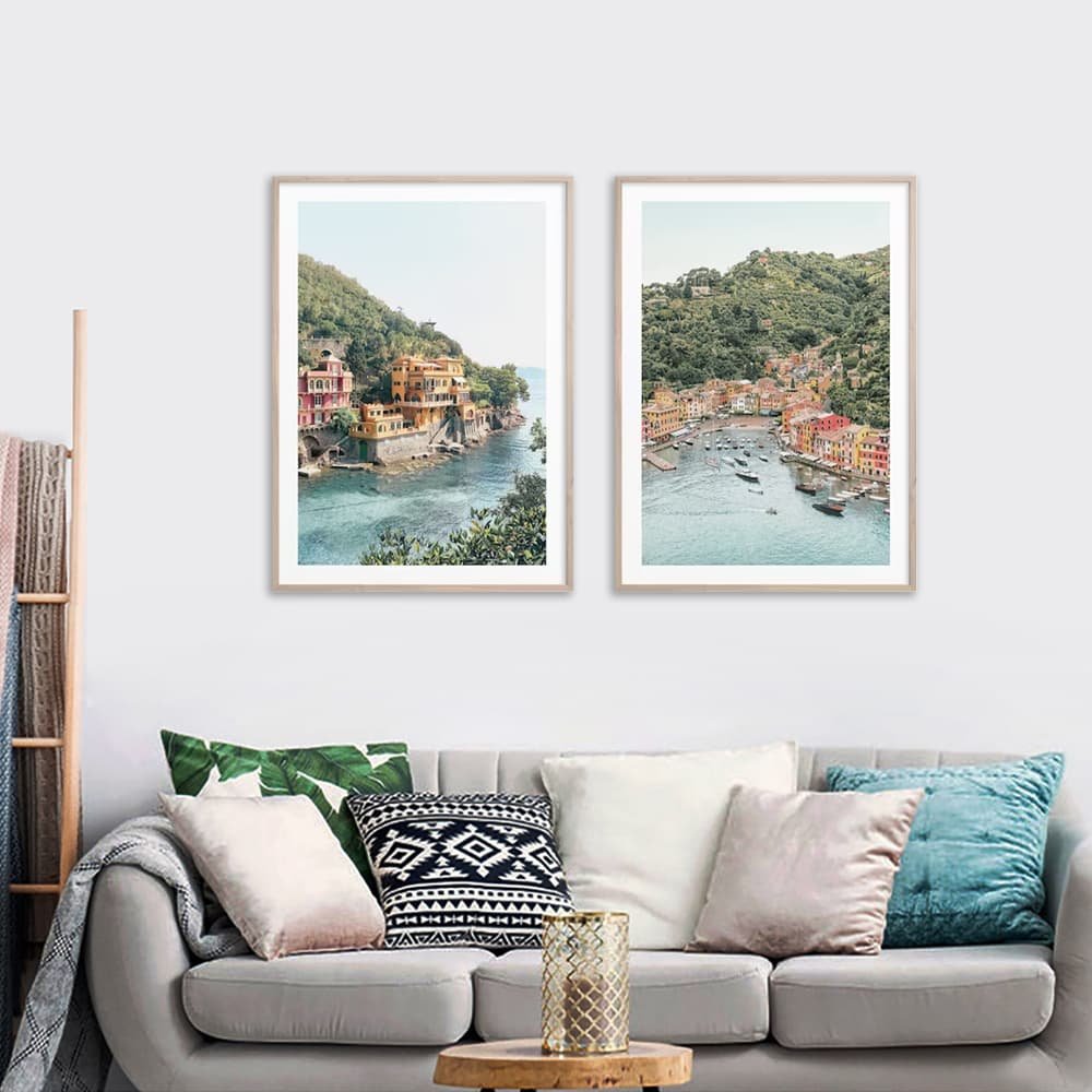 Wall Art 80cmx120cm Italy Coast 2 Sets Wood Frame Canvas - V207-2138.2 Wall Art 80cmx120cm Italy Coast 2 Sets Wood Frame Canvas - Image 3