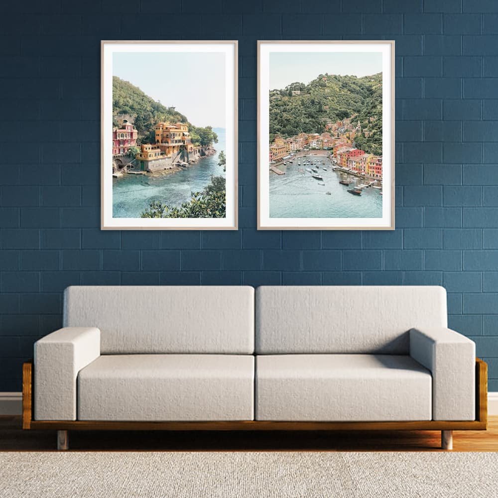 Wall Art 80cmx120cm Italy Coast 2 Sets Wood Frame Canvas - V207-2138.2 Wall Art 80cmx120cm Italy Coast 2 Sets Wood Frame Canvas - Image 4
