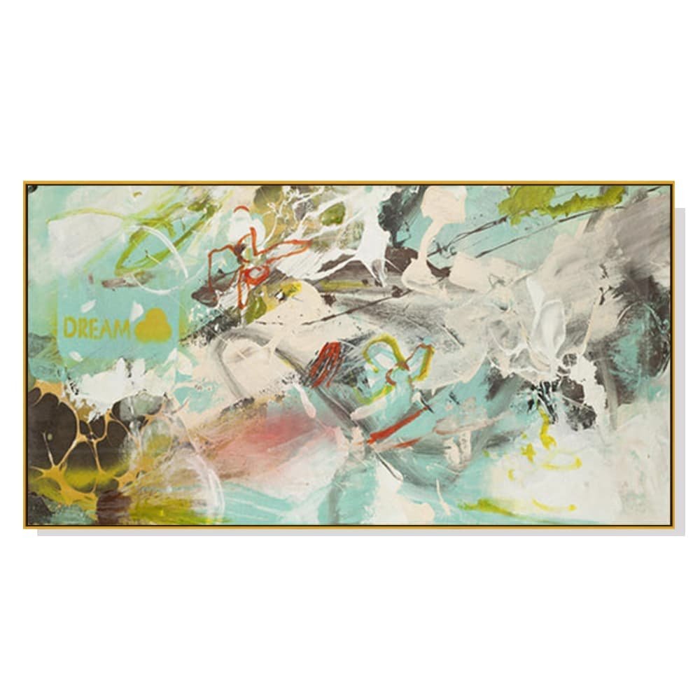 Wall Art 60cmx120cm Dream Dream Gold Frame Canvas - V207-2169 Wall Art 60cmx120cm Dream Dream Gold Frame Canvas