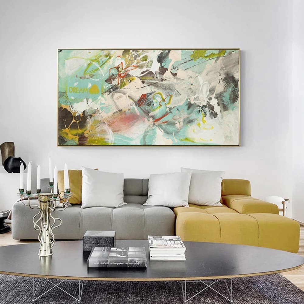 Wall Art 60cmx120cm Dream Dream Gold Frame Canvas - V207-2169 Wall Art 60cmx120cm Dream Dream Gold Frame Canvas - Image 3
