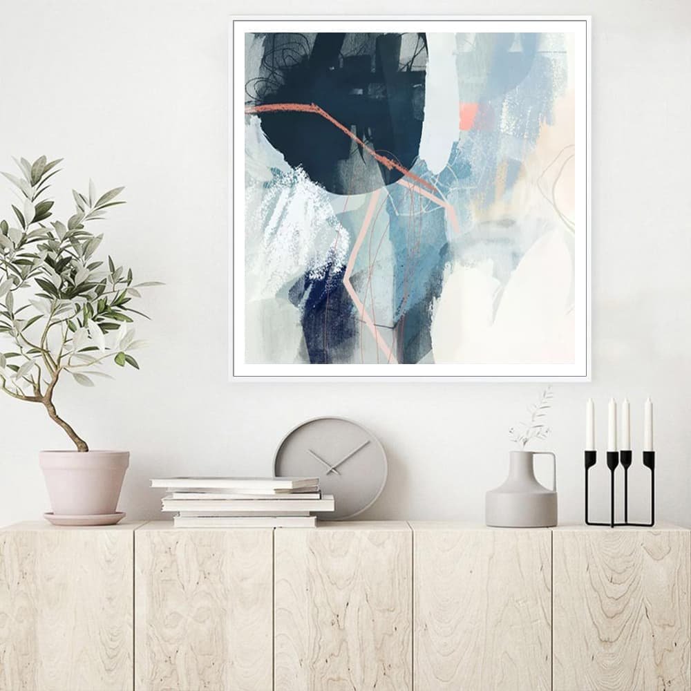 Wall Art 60cmx60cm Luz II White Frame Canvas - V207-2175 Wall Art 60cmx60cm Luz II White Frame Canvas - Image 2