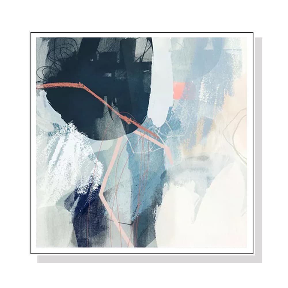 Wall Art 80cmx80cm Luz II White Frame Canvas - V207-2177 Wall Art 80cmx80cm Luz II White Frame Canvas