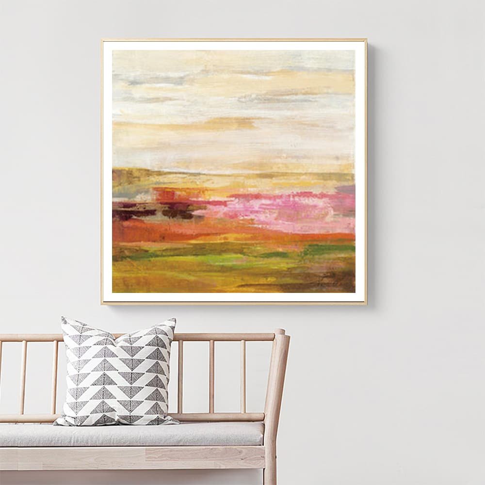 Wall Art 50cmx50cm Blooming Field Gold Frame Canvas - V207-2196 Wall Art 50cmx50cm Blooming Field Gold Frame Canvas - Image 3